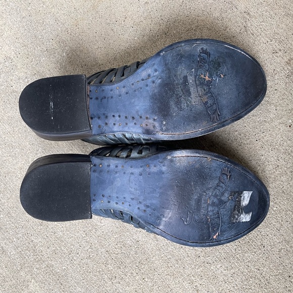 Freebird by Steven Slate Blue Leather Sofia Mules - Picture 2 of 4